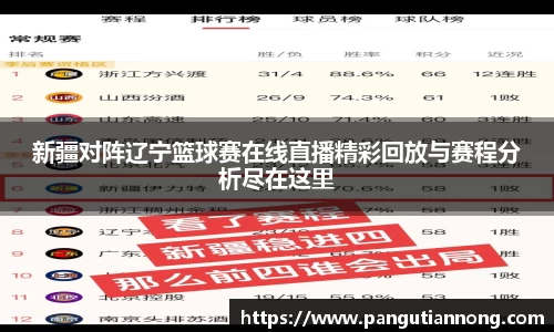 新疆对阵辽宁篮球赛在线直播精彩回放与赛程分析尽在这里